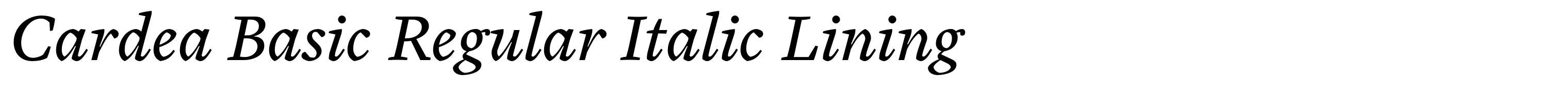 Cardea Basic Regular Italic Lining